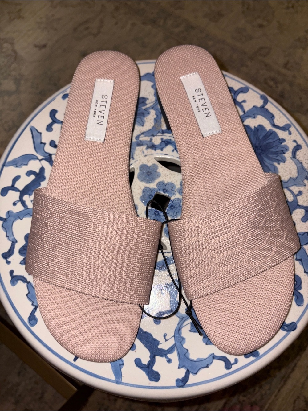 STEVEN NEW YORK Seala Slide Sandal In Blush Size 7.5